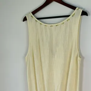 Free People Cotton Gauzy Pale Yellow Romper Small Beach Flowy thumbnail 5