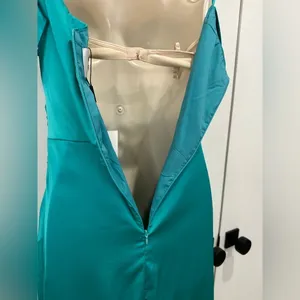 Hello Molly Luxury Affair Satin Maxi Dress Off Shoulder Green 8 Prom Wedding thumbnail 10