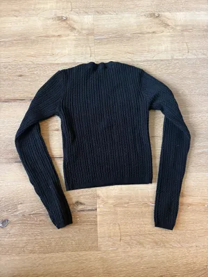 Pull & Bear Black Crewneck Knit Sweater thumbnail 5