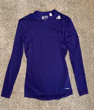 Adidas Techfit Compression Long Sleeve Climalite Athletic Top thumbnail 1