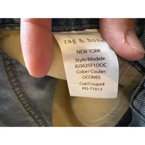Rag & Bone Hattie Mid Rise Straight Leg‎ Jeans In Oconee Size 27 thumbnail 4