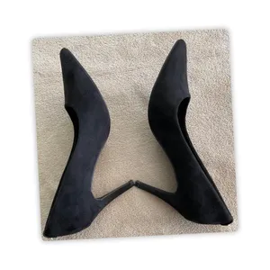Laicigo Black suede pointed toe‎ kitten heels #heels #suede, size: 8 thumbnail 2