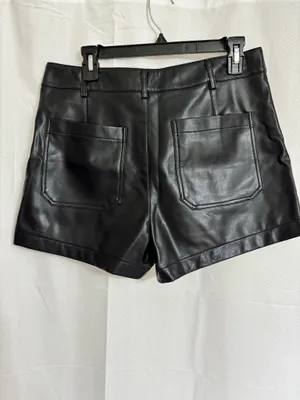 Leather shorts Black Size L thumbnail 2