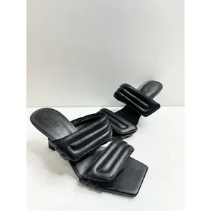 Abound Sandals Size 6 Black Qarly Open Square Toe Slip On‎ Heels thumbnail 5