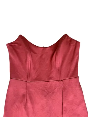 Superdown Revolve Women’s Zarah Strapless High Slit Dusty Rose Midi Dress Sz S thumbnail 3