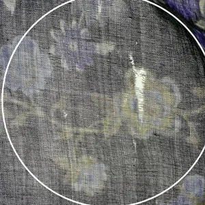 Vivante Scarf Floral Gray Gauzy Viscose Wool‎ FLAWS NWT Raw Edge Fringe Boho thumbnail 8