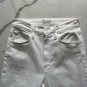 Mother Denim White High Waisted Rider Ankle Jeans Fairest Of Them All Size 26 thumbnail 6