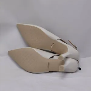 Frankie4 Womens Gigi Pumps Sz 10 Ivory Leather Pointed Toe Heels Wedding Party thumbnail 8