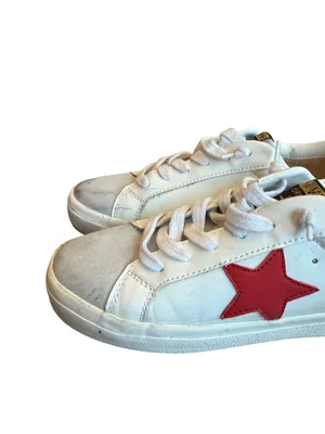 Vintage Havana White Blue Star Suede Toe Cap Leather Sneakers Low Size 8 Women's thumbnail 3