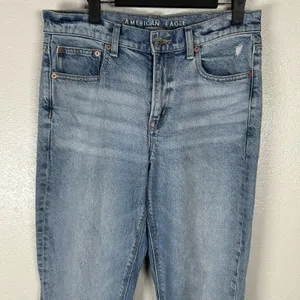 American Eagle 90's Bootcut Jeans Womens 6 Front Slit Split Hem‎ Stretch Denim thumbnail 2