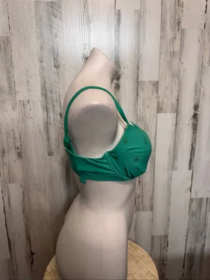 Aerie Bridget Underwire Push Up Bikini Top 34D Green Palm Tree Print thumbnail 4