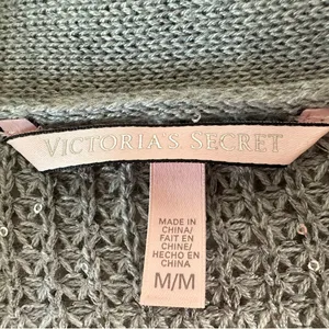 Victorias Secret: Gray Sequined Knit Cardigan thumbnail 2