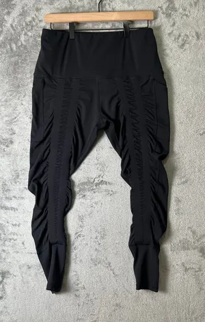Sweetflexx Side Pockets Resistance‎ Leggings Size 12 Black Women's 4 bands thumbnail 1
