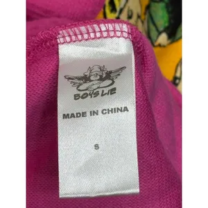 Boys Lie Sweatpants Small It's All Lies Darling Hot Pink Wide Leg Graphic Cherub thumbnail 10