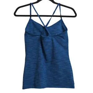 Outdoor Voices Womens Tank Top Shirt Blue Spaghetti Strap Stretch Cross Back XS thumbnail 3
