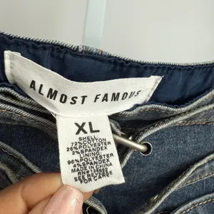 Almost Famous Hot Topic Y2K Bubble‎ Skirt Denim Mini Skirt XL Buckle Strap thumbnail 7
