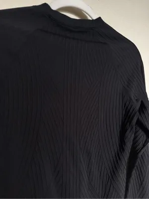 lululemon athletica Rest Less Pullover Shirt Sz 4 Black Rib Full Length thumbnail 9