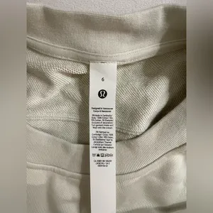 Lululemon NWT Perfectly Oversized Crewneck Sweatshirt Pullover Bone 6 graphic thumbnail 7