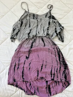 Tye Dye Mini Dress Purple thumbnail 1