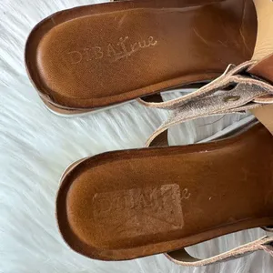 Diba True Metallic & Brown Leather Strappy Sandals Size 9.5 thumbnail 5