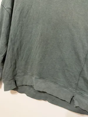 Aerie The Chill Crew Sweatshirt Size Large Green Pullover Sweater Oversized thumbnail 5