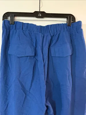 Zenana Outfitters Straight Leg Drawstring Pants - Blue thumbnail 5