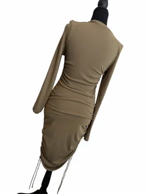 Women’s Long Sleeve Dress Green thumbnail 2