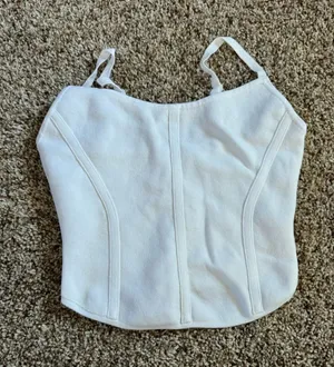 Urban Outfitters White Corset Style Top thumbnail 1