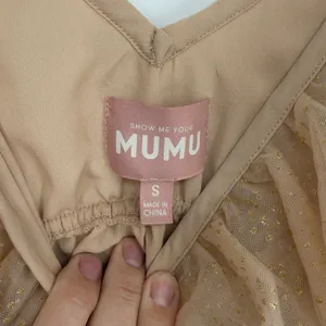 Show Me Your Mumu Miranda‎ Dress Sparkle Dust Tulle Nude Gold Small thumbnail 4