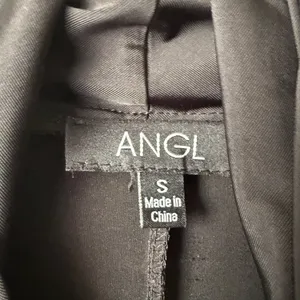 ANGL Office Siren MobWife Surplice Draped Bodysuit Small Black Goth‎ Minimalist thumbnail 4