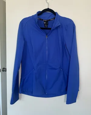 Spyder Full Zip Athletic Jacket Size L Blue Activewear Yoga thumbnail 1
