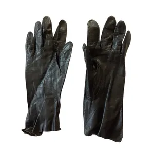 Vintage Leather Gloves Black thumbnail 2