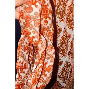 Soft Surroundings Boho Lightweight Blouse‎ Womens Large Hippie 70s Burnt Orange thumbnail 10