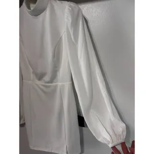 Lulus Exceptionally Flirty Dress S NWT White Backless Long Sleeve Mini Bridal thumbnail 5