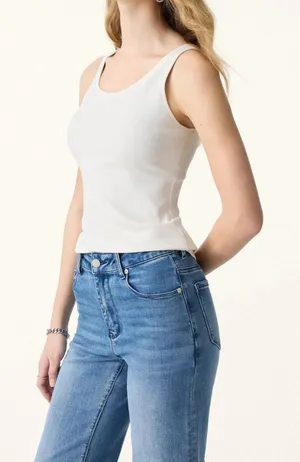 OGL Cotton Lyocell U-Neck Bra Tank Top Brami Ivory Women's Size XL thumbnail 1