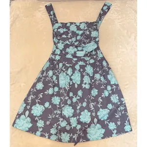 Free‎ People NWOT Meet Me In Maui Floral Mini Dress Teal Gray Ruched L Summer thumbnail 3