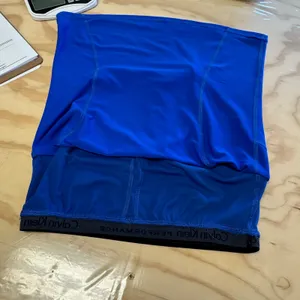 Calvin Klein Performance Royal Blue Racerback Tank Top Shelf Bra Medium Athletic thumbnail 5
