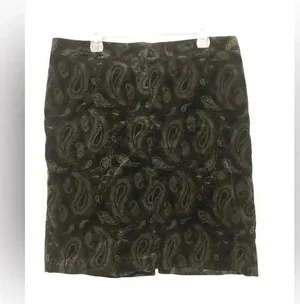 Vintage Tommy Hilfiger Velvet Paisley Skirt Size 14 thumbnail 1