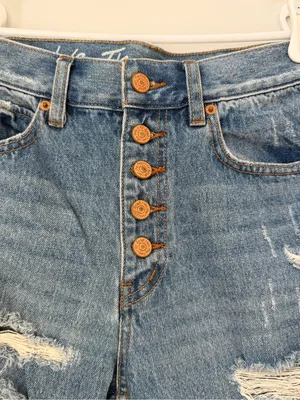 Free People We The Free Blossom Rigid Distressed Straight Leg Jeans Size 27 thumbnail 5