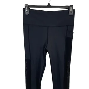 Black Lace Leggings Small Stretch Gothic Romantic Night‎ Out thumbnail 2