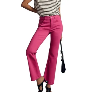 PILCRO The‎ Yaya Mid Rise Flare Jeans Pink Size 27 Stretch Pants thumbnail 2
