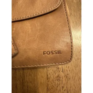 Vintage FOSSIL Purse Organizer Pocket Crossbody Shoulder Bag Brown Leather Retro thumbnail 3