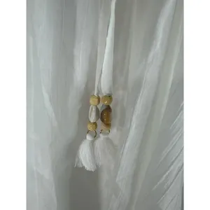 Aerie Women's Beach Coverup Top V Neck Tassel Front White XS‎ NWT thumbnail 5