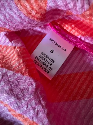 THML Pink/Orange Smocked Neck Ruffle Blouse thumbnail 9