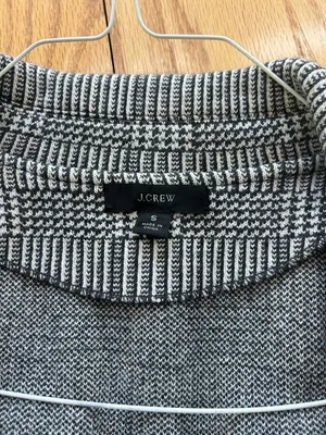 J. Crew Sophie Open-Front Sweater Blazer‎ Glen Plaid Merino Wool Cotton Small S thumbnail 6