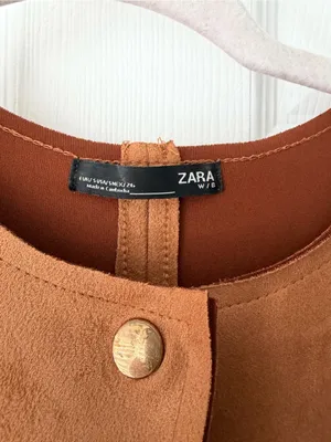 Zara Suede and Faux Fur Coat thumbnail 3