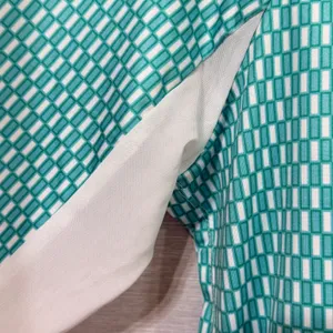Stella Parker Sport Teal White Geometric Quarter Zip Pullover Mesh Venting L thumbnail 6