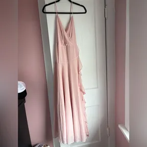 ASTR The Label Pink Chiffon Maxi Dress Ruffle Wrap Bridesmaid Formal Medium thumbnail 3