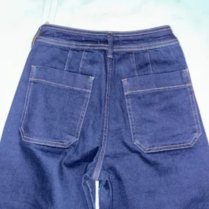 Maeve Anthropologie the Ettie High Rise Wide Leg Cropped Raw Hem Jeans Dark Wash thumbnail 9