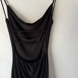 2‎ Saints Black S Bodycon Mini Dress Spaghetti Straps Open Back Grunge Going Out thumbnail 10